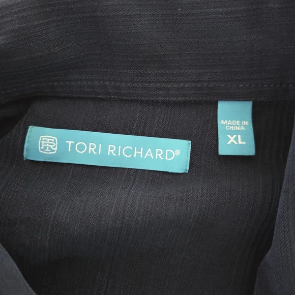 Tori Richard | Silk Lyocell Embroidered Beach Santa Design Button Up Shirt Rare - Picture 10 of 15